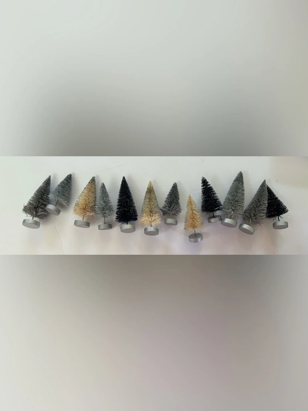 Threshold mini bottle brush Christmas trees NEW NWT 12 total